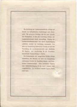 Облигация 4,5% 5000 марок 1940 года Германия