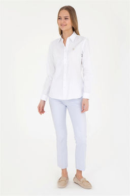 Женские голубые брюки из плотной ткани - U.s. polo assn фото 8