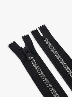 Цена за 10 шт. Молния «Трактор», №8, неразъёмная, замок автомат, 18 см, декоративная, чёрная