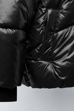 WATER-REPELLENT QUILTED COAT WITH HOODIE - Zara фото 6