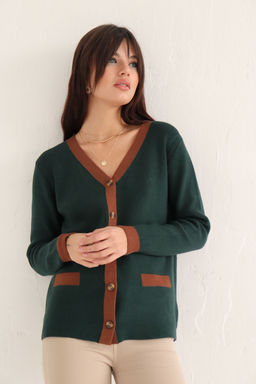 Martichelli Кардиган Emerald с коричневой отделкой  фото 13