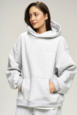 Худи с начесом Grey Melange