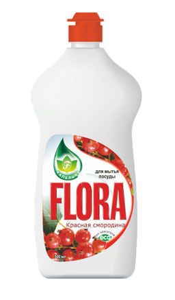 Средство для посуды 500мл КАПЕЛЬКА FLORA Красная Смородина (дозатор)  фото 4