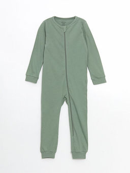 Bisiklet Yaka Bask?l? Erkek Bebek Tulum 2li