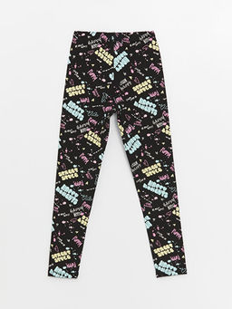 Beli Lastikli Bask?l? K?z ?ocuk Tayt - Waikiki фото 2