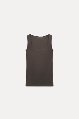 WIDE STRAP POLYAMIDE VEST TOP - Zara фото 33