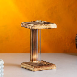 Кашпо деревянное 9916 см с 1 колбой Квадрат, обжиг Дарим Красиво  фото 2