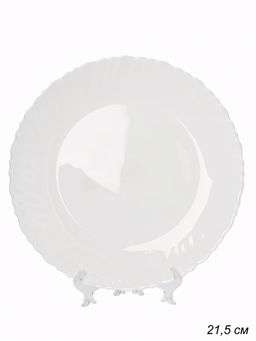 Тарелка 215 мм Классика белая, арт. LHP/FLXP-85 (WHITE), 100б/10б-твч8,5, 685714, 731432