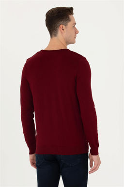 U. S. Polo Assn Мужской бордово-красный базовый свитер - U.s. polo assn фото 12