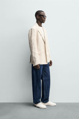 BLAZER CRUZADA 100% LINO / Beige claro - Zara фото 4