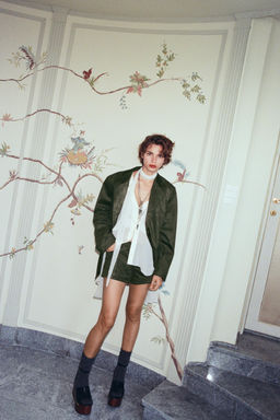 FAUX SUEDE BLAZER
