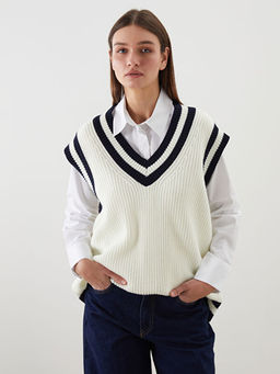 V Yaka Kad?n Triko S?veter