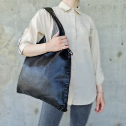 Женская мягкая сумка хобо с косметичкой из эко кожи 0105-4 - Cidirro фото 4