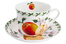 Чашка с блюдцем Яблоко, 0,48 л