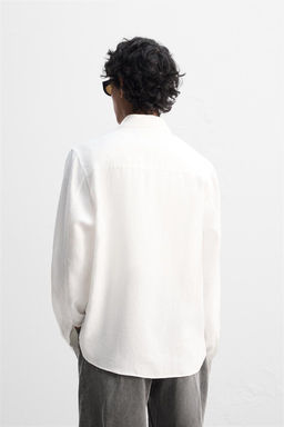 100% LINEN OVERSHIRT - Zara фото 3