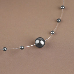 Жемчуг на леске, 3/8 мм, 9±0.5 м, серый