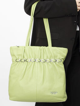 LACCOMA сумка Y1750-фисташковый натуральная кожа хлопок  фото 5