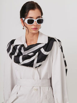 Платок шелковый на голову и шею весенний, мультицвет - Greta фото 2