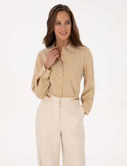 Bej Regular Fit Uzun Kollu G_mlek - Pierre cardin фото 3