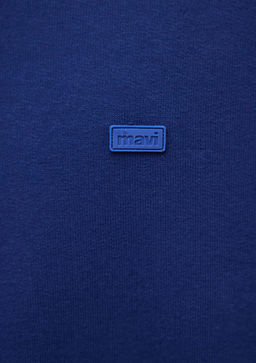Yar? Fermuarl? Lacivert Basic Sweatshirt - Mavi фото 8
