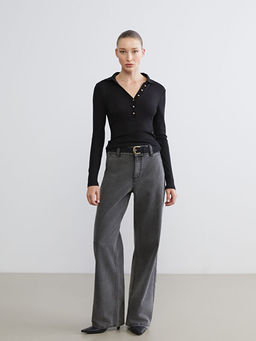 Polo Yaka Modal Kar???ml? Kad?n Ti??rt