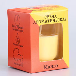 Ароматическая свеча в стакане 5×6 см, манго