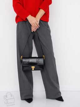 Сумка женская кожаная 6052L black Polina&Eiterou в Новосибирске