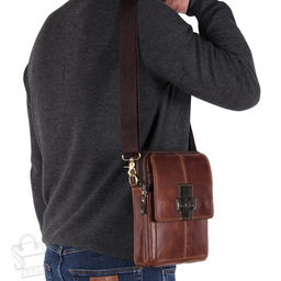 Сумка мужская кожаная 4105TR d.brown Tough Ryder  в Новосибирске