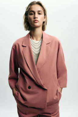 FRENCH SLEEVE DOUBLE-BREASTED BLAZER - Zara фото 19