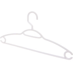 Цена за 2шт. Плечики пластиковые ребристые 4шт "ИДЕЯДОМА", цвет белый, 38*20см (Селфи)