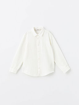 Basic Uzun Kollu Erkek ?ocuk G?mlek