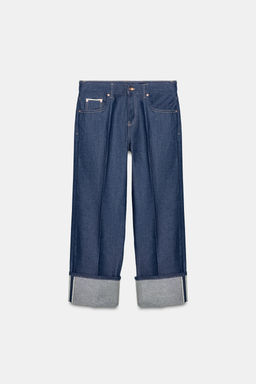 ZW COLLECTION SELVEDGE LOW-RISE JEANS - Zara фото 5