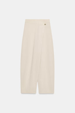 PANTAL?N CRUZADO TEXTURA / Beige - Zara фото 2