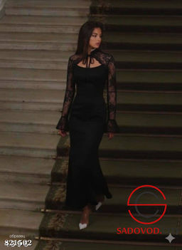 Платье макси с кружевным верхом