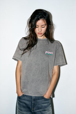 Pippi L_ngstrump FADED-EFFECT T-SHIRT