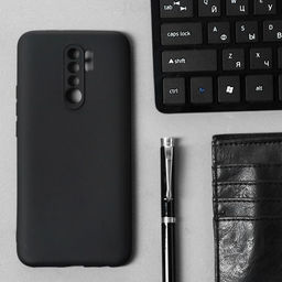 Чехол Innovation, для Xiaomi Redmi 9, силиконовый, матовый, черный