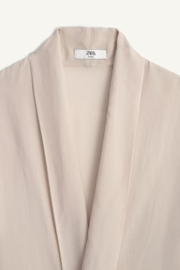 CAMISA KIMONO 100% CUPRO / Crudo - Zara фото 6