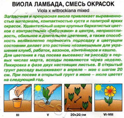 Виола Ламбада, смесь сортов 20шт. (Аэлита)