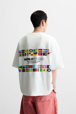 FLAG PRINT T-SHIRT - Zara фото 3