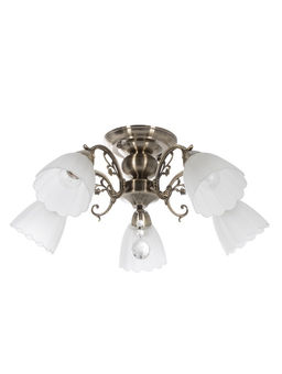 Люстра ЭкономСвет 4671/5AB, 5×40 Вт, E27, 55×55×33 см, бронзовая