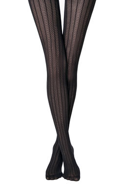 Колготки фантазийные CONTE LACY LINE Колготки с ажурным рисунком и полосами nero - Conte elegant фото 5
