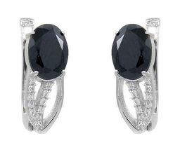 Серьги из серебра сапфир, Трепет