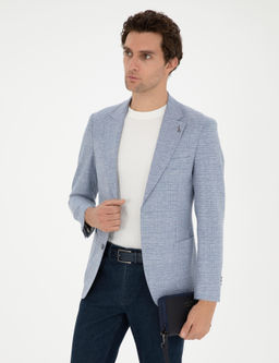 Mavi Slim Fit Keten Kar___ml_ Spor Ceket
