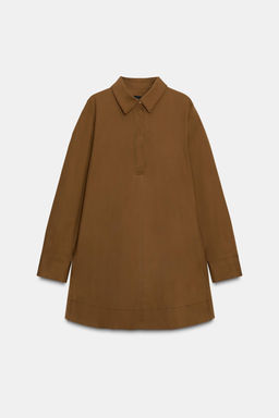 ZW COLLECTION POPLIN SHIRT DRESS - Zara фото 6