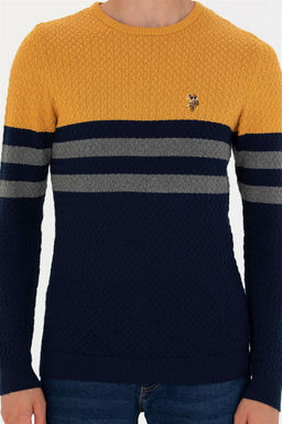 Свитер U.S. Polo Assn мужской темно-синий хлопок  фото 13