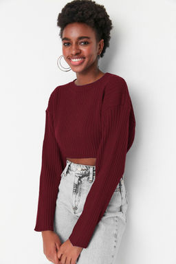 TRENDYOLMILLA Tas Super Crop Basic Triko Kazak TWOAW23KZ01068