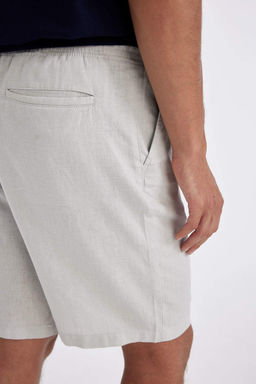 Шорты-бермуды из смесового льна Relax Fit - Defacto фото 5