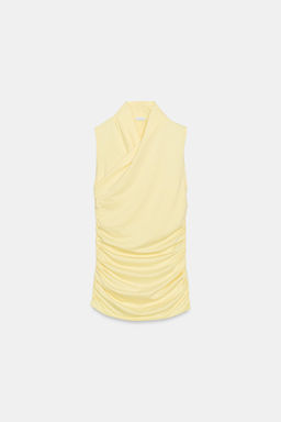 TOP DRAPEADO FRUNCES / Amarillo - Zara фото 6