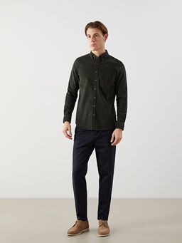 Regular Fit Uzun Kollu Kadife Erkek G?mlek