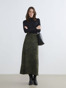 Beli Lastikli Desenli Etek